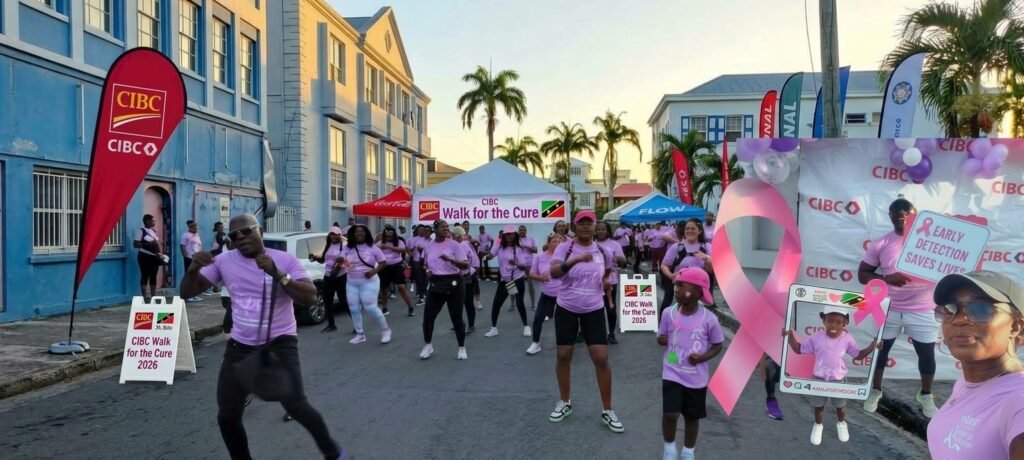 CIBC Walk for the Cure 2026: A Powerful 15th Annual Walk for Hope in St. Kitts CIBC Walk for the Cure 2026 participants walking through Basseterre, St. Kitts